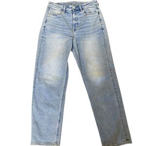 Women's Light Blue Jeans AE High waisted Mom Jeans